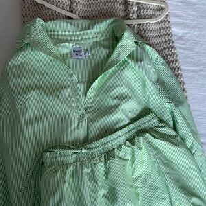 Mint Green Striped cover up